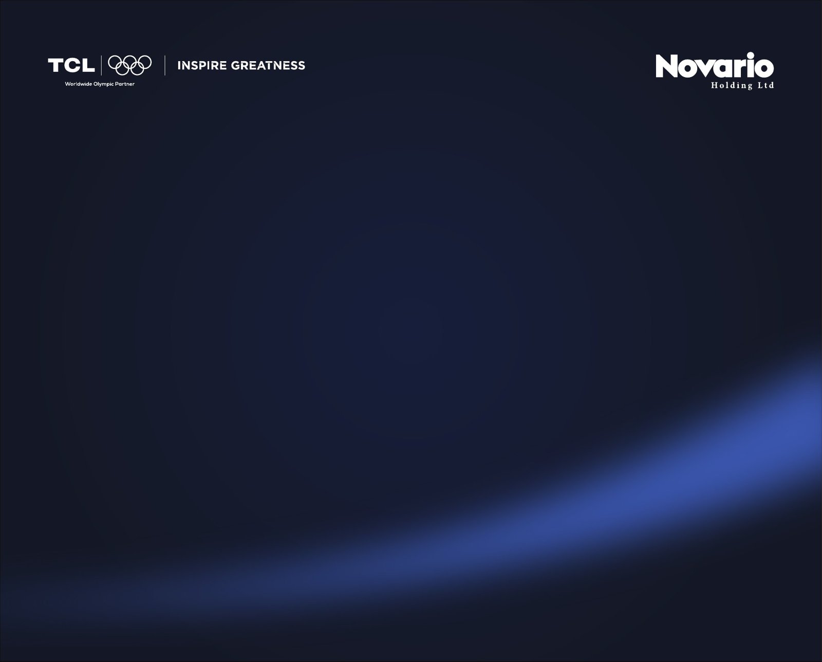 TCL × Novario event backdrop, full artwork