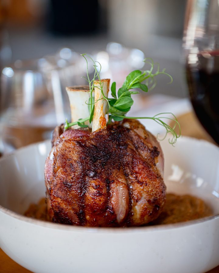 Lamb shank close-up